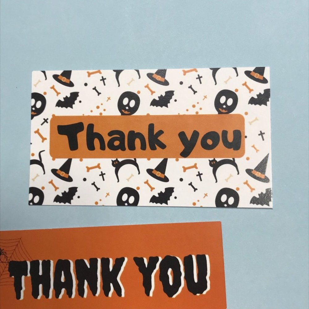 🎃 30 Halloween theme thank you cards 3 designs - Picture 5 of 8
